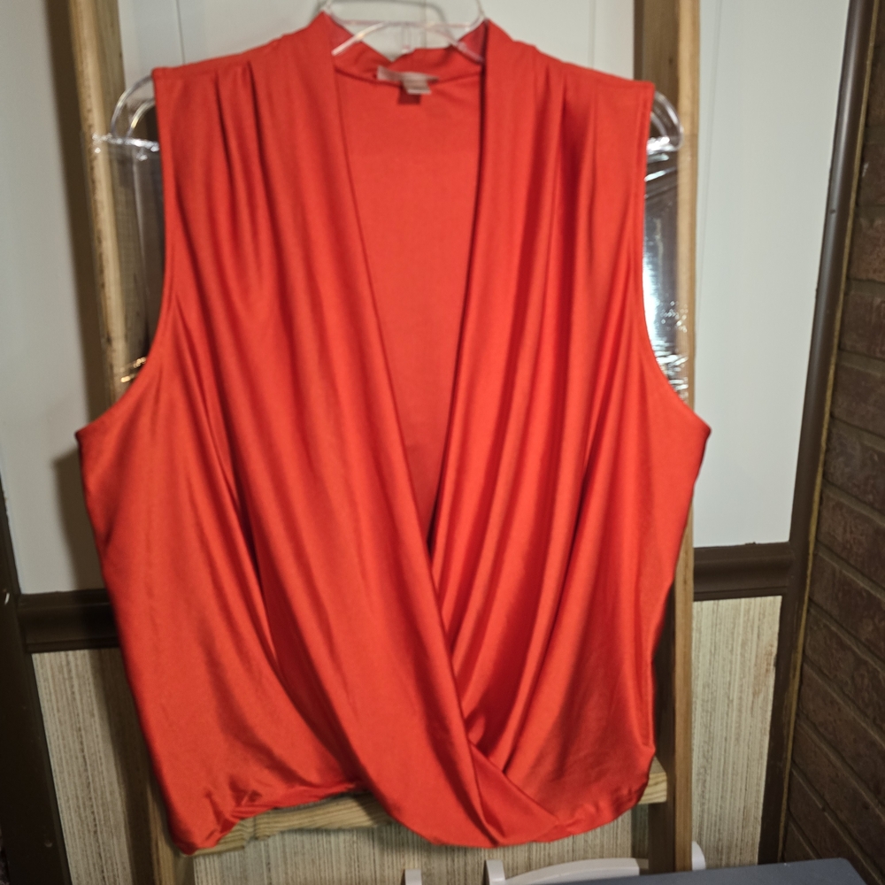 Elegant Red Sleeveless Top
